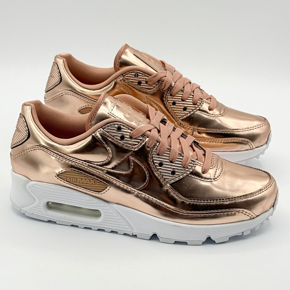 Nike Air Max 90 SP Size 7.5 Womens Rose Gold Shine CQ6639-600, NEW